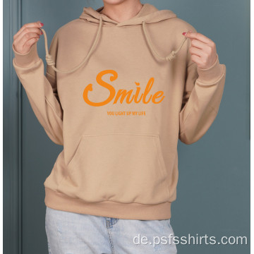 Bedruckte Hoodies mit zwei braunen Farben